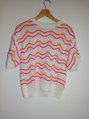 Pull Ajour&eacute; Rayures Ondul&eacute;es Dolce C
