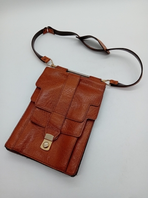 Sac &Agrave; Main Bandouli&egrave;re Vintage Cuir Cognac