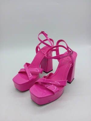 Sandales Plateforme Vernies Fuchsia Zara 38