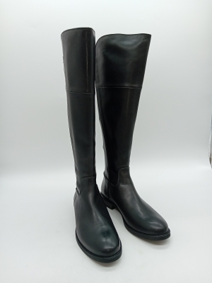 Bottes Hautes En Cuir Noir Unisa 37