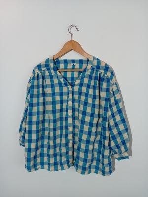 Blouse Vichy Bleue Blanche M