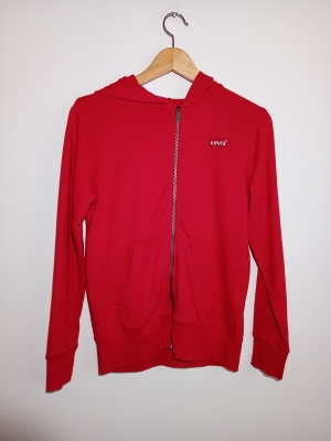 Sweat A Capuche Zippe Rouge Levis