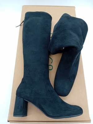 Bottes Hautes En Daim Noir Unisa 37