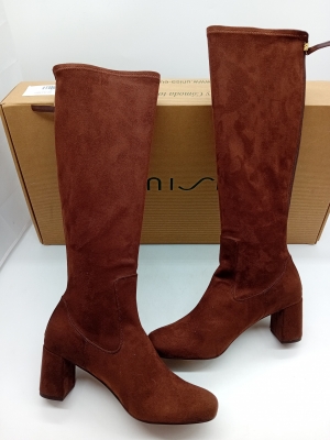 Bottes Hautes En Daim Marron Unisa