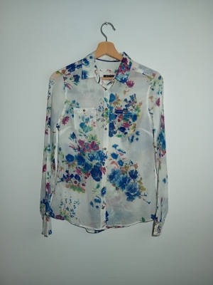 Chemise &Agrave; Fleurs Massimo Dutti