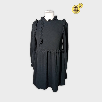Robe Noire À Volants Rosae Paris Xs 34