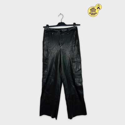 Pantalon Enduit Cargo Noir Stradivarius S