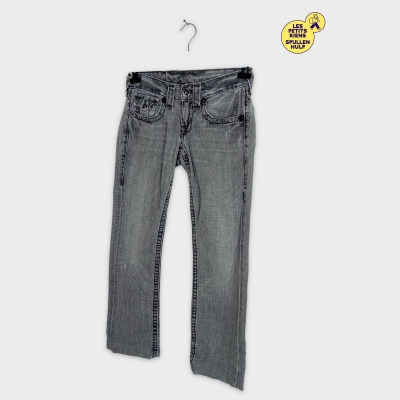 Jean True Religion Gris Délavé Coupe Droite S