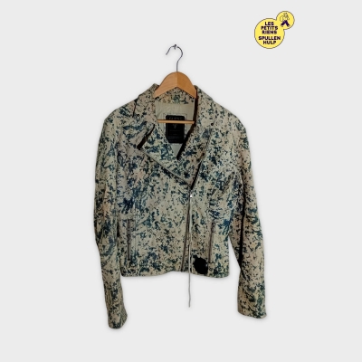 Veste Cuir Guess Motif Camouflage M