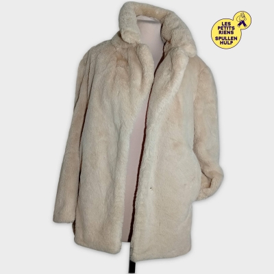 Veste Fausse Fourrure Beige H&m Divided Xs / 34 / 6