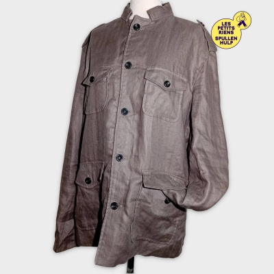 Blazer Zara En Lin Marron M