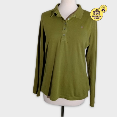 Polo Manches Longues Kaki Tommy Hilfiger Xl