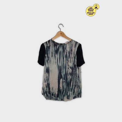 Chemisier Rebecca Taylor Motif Aquarelle Manches Courtes S