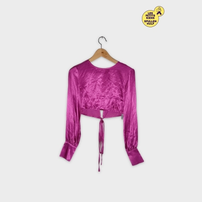 Top Bershka Fuchsia Manches Longues Xs