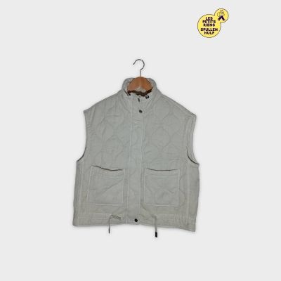 Gilet Matelassé Blanc Zara Xs