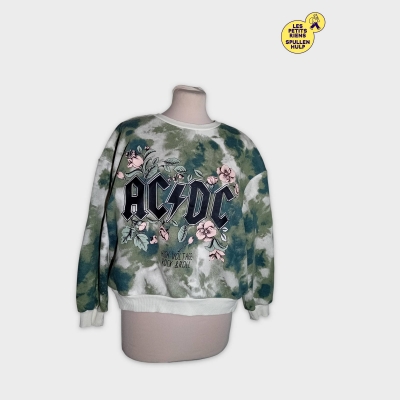 Sweat Ac/dc Vert Tie Dye M