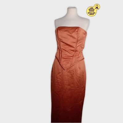 Robe Bustier Fourreau Orange Forever Yours S