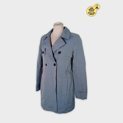 Veste Ikks Bleue En Lin M 38 Casual Chic