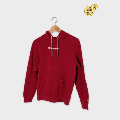 Champion Sweat À Capuche Bordeaux Rayé S