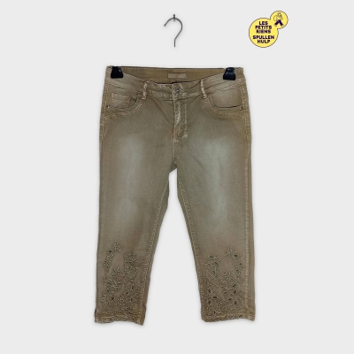 Pantacourt Beige Brodé Zac&zoe L/40/12