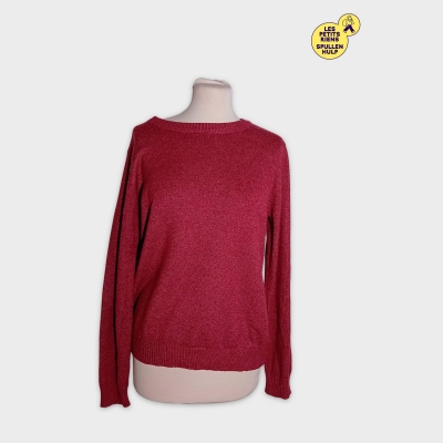 Pull Vila Bordeaux Col Rond L