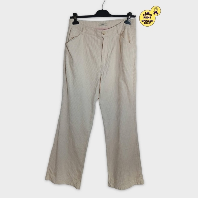 Pantalon Esprit Retro Flare Beige M Velours Côtelé
