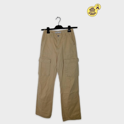 Pantalon Cargo Beige Bershka Xs 34
