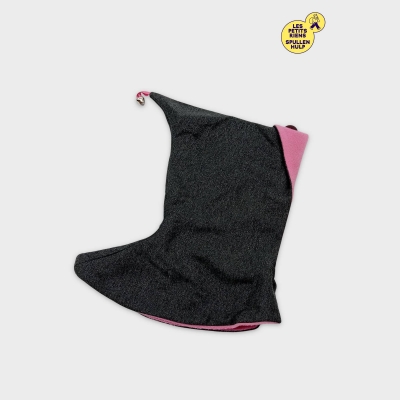 Tour De Cou Bi-matière Gris Et Rose Avec Clochette Taille Unique