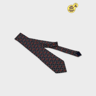 Cravate Nina Ricci En Soie Motif Losanges Rouge