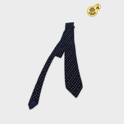 Cravate Pierre Cardin Bleu Marine À Motifs Géométriques