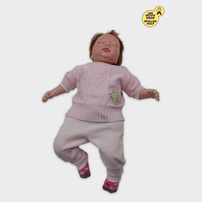 Poupée Bébé Réaliste Avec Pull Et Pantalon Rose Taille Unique