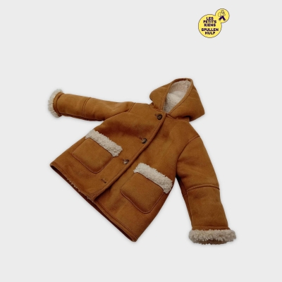 Manteau Veste Peau Retournée Zara Enfant 24-36 Mois