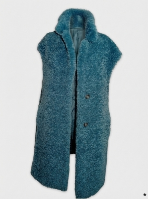 Beaumont Manteau Fausse Fourrure Turquoise L 40