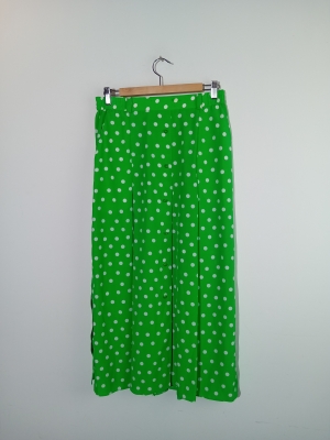 Jupe Midi Verte Pois S&eacute;parates By Fink