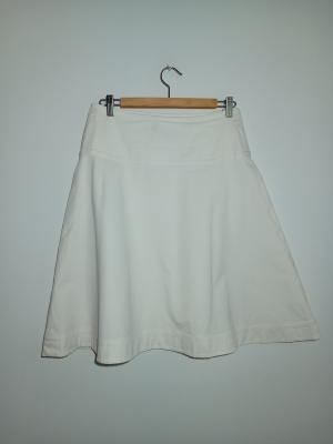 Jupe Trap&egrave;ze Max Mara Blanche