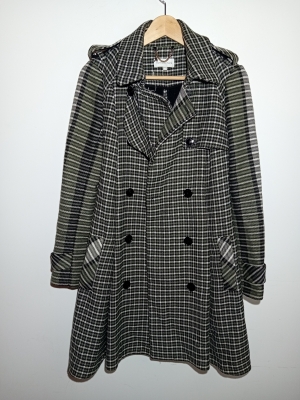 Manteau Crois&eacute; &Agrave; Carreaux Patrizia Pepe