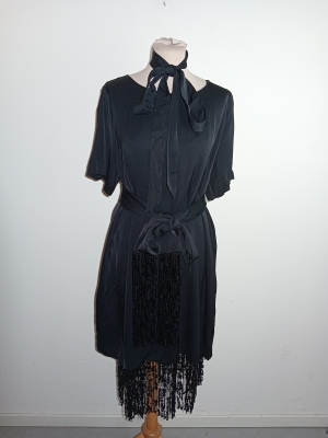 Robe Noire &Eacute;l&eacute;gante Sequins Twinset Xl