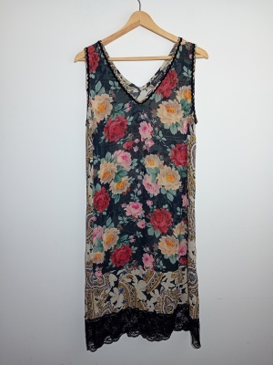 Robe Longue Imprim&eacute; Floral Et Paisley Twinset