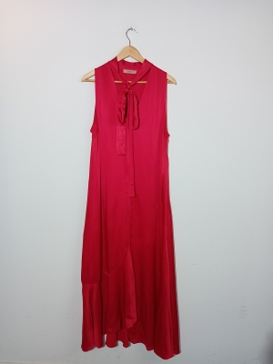 Robe Longue Rouge En Satin Twinset