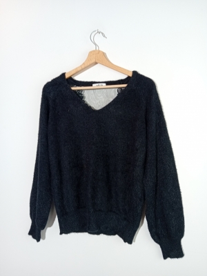 Pull Noir Dentelle Adilynn