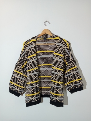 Gilet Epais En Maille Graphique Jaune Et Noir H&m S