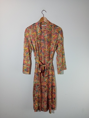 Robe de Chambre Longue Fluide Motif Cachemire Elsa.m