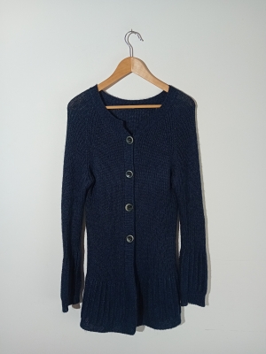 Gilet En Maille Bleue Marine Signe Nature M