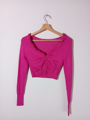 Gilet Court Fuchsia Morgan Xs