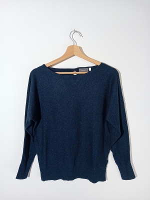Pull Yessica Bleu Marine Scintillant S