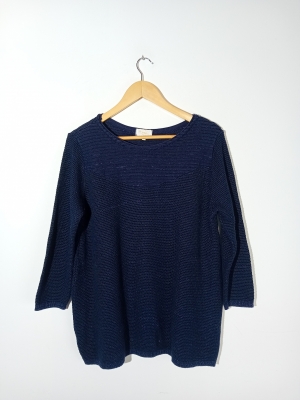 Pull Maille Bleu Marine Pomkin