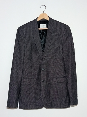 Blazer Sandro Gris Cintr&eacute; Micro Motifs M