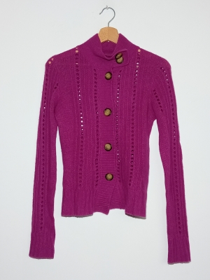 Gilet Fuchsia En Laine Et Angora Essentiel Antwerp
