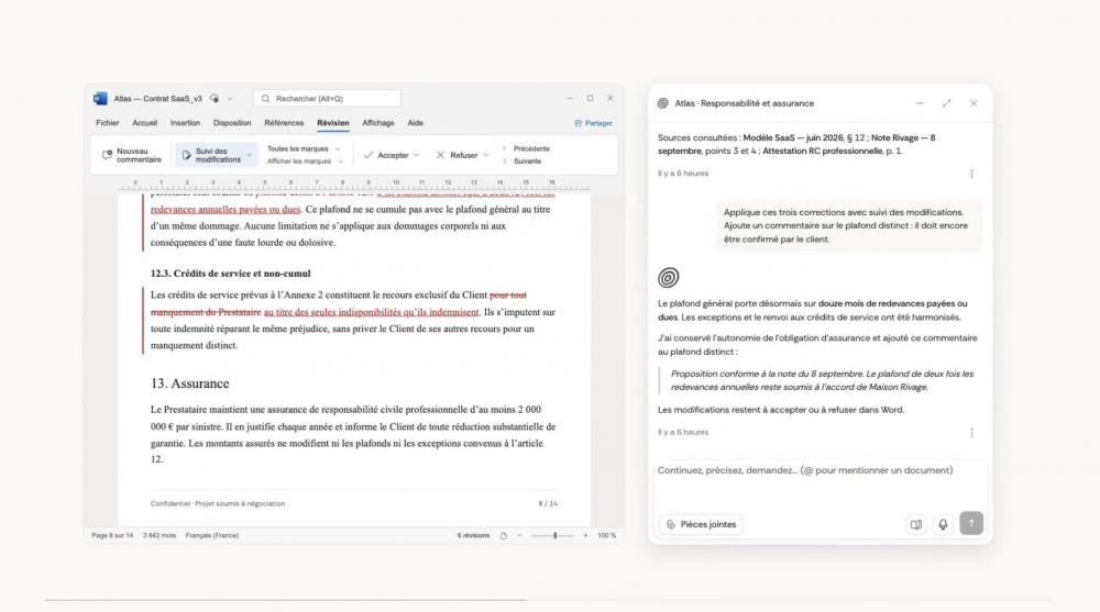 Ordalie s’intègre désormais à Word et Outlook, pour vous accompagner sans changer de fenêtre. 