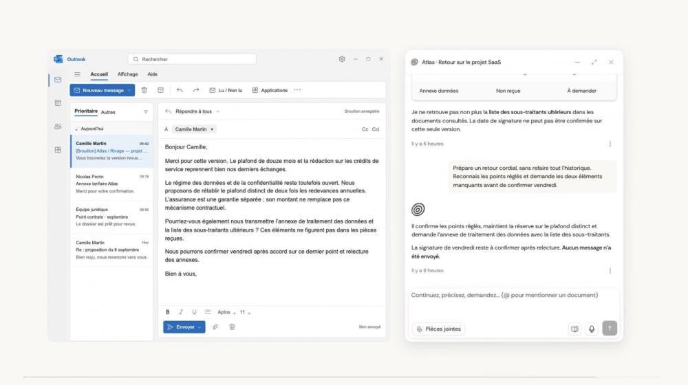 Ordalie s’intègre désormais à Word et Outlook, pour vous accompagner sans changer de fenêtre. 